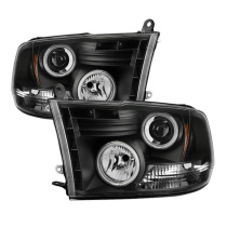 Ram 1500-3500 09-18 Strålkastare (Ej Kompatible Med Factory Projektor och LED DRL) LED (Ej Utbytbara LEDs) – Svarta Spyder Auto